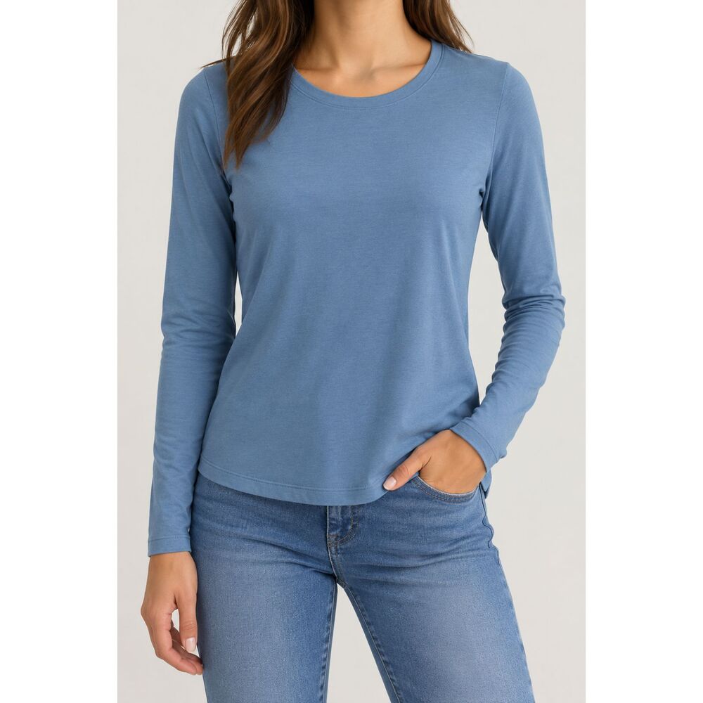 Athleta Women’s Long Sleeve Crewneck Top XS Dusty Blue Soft Casual Activewear
